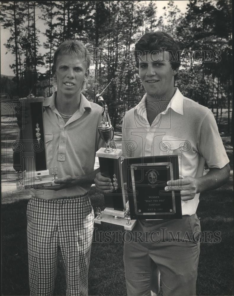 1983 Press Photo Golf Winners Alan Pope, Danny O&#39;Toole At Birmingham Tournament - Historic Images