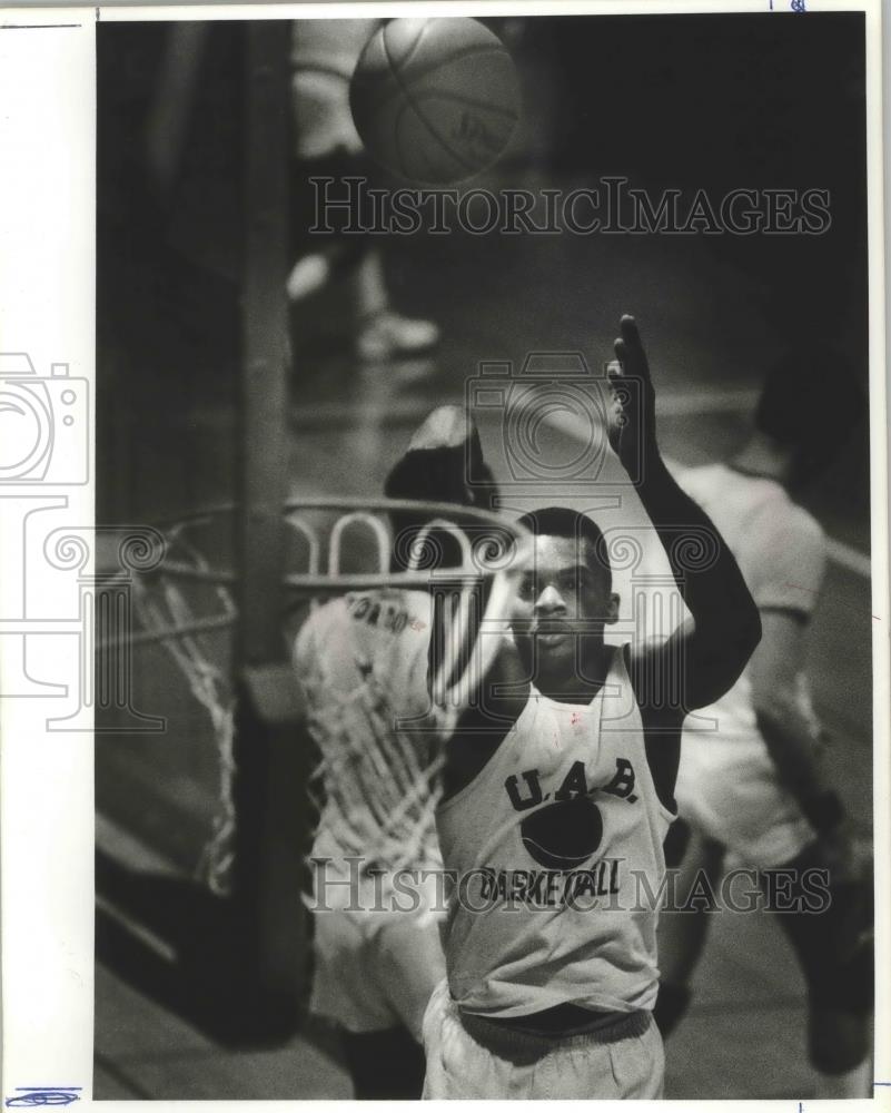 1984 Press Photo University Of Alabama At Birmingham Basketball&#39;s Jerome Mincy - Historic Images