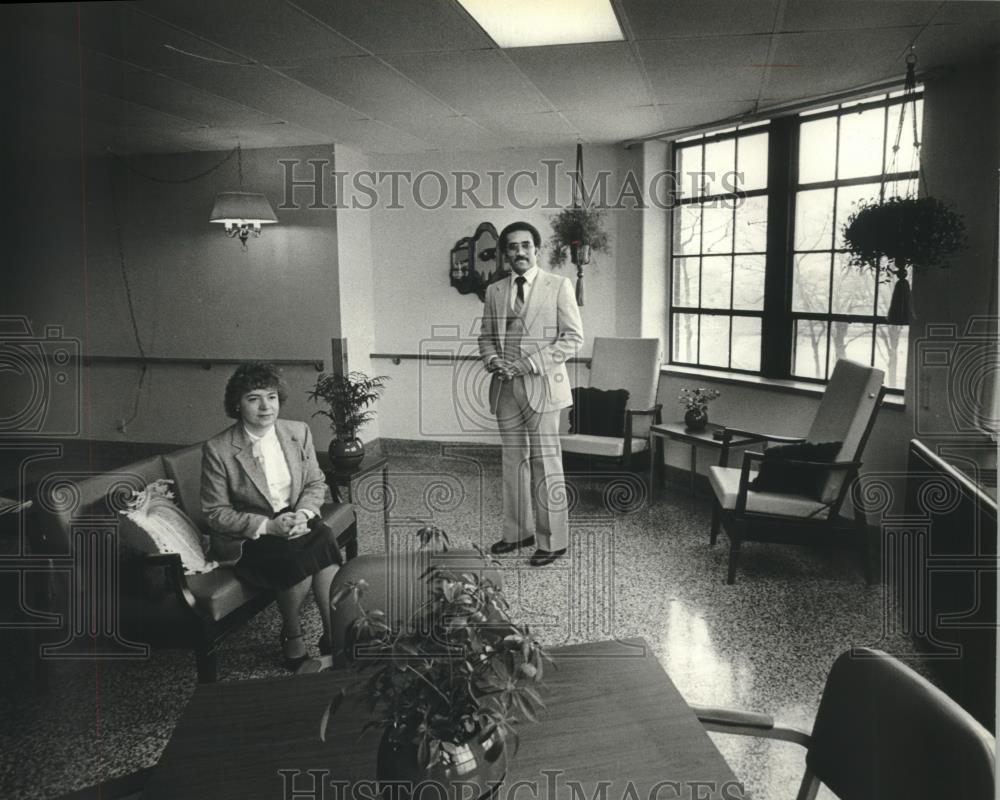 1981 Press Photo Angel Basabe and Deanie Orth at Northview Hospital&#39;s new unit - Historic Images