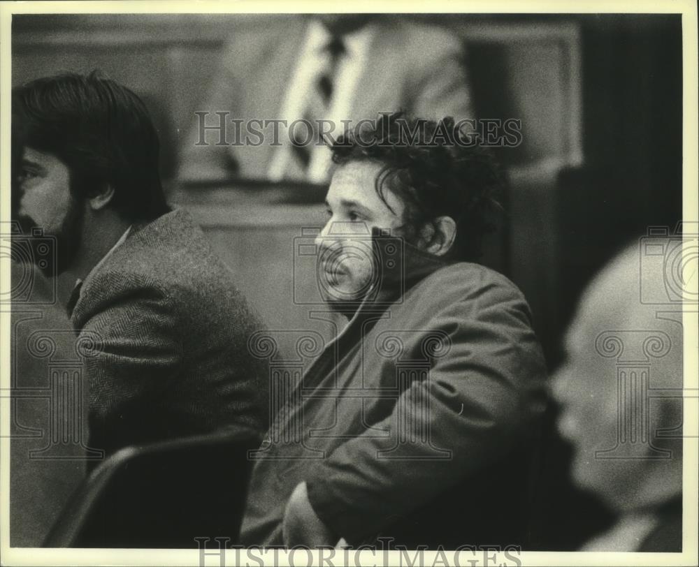 1983 Press Photo Glenn S. Osiecki charged with murder in court in Wisconsin - Historic Images