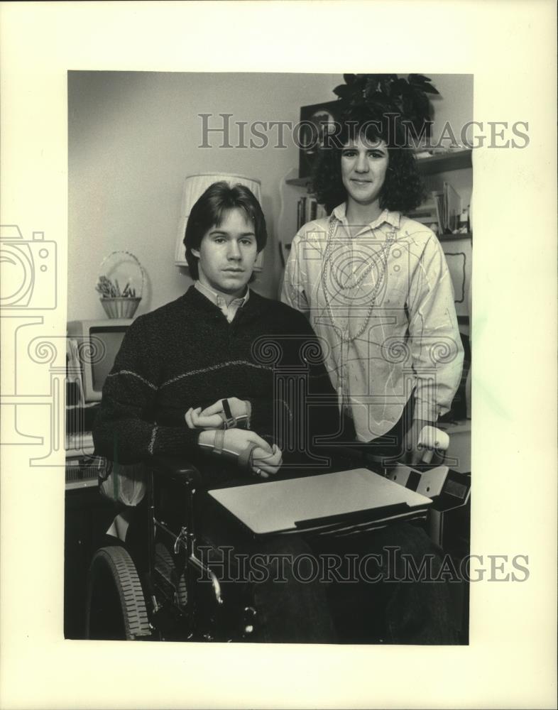 1987 Press Photo John Pelke, Diane Voidets at Saint Rita Catholic Church - Historic Images