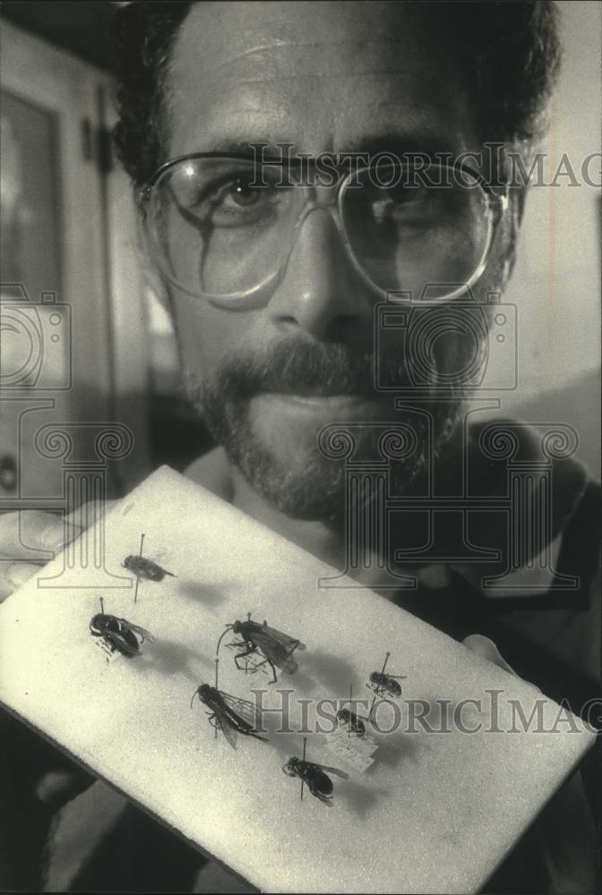 1991 Press Photo Phillip J. Pellitteri of Madison, Wisconsin, Insect Scientist - Historic Images