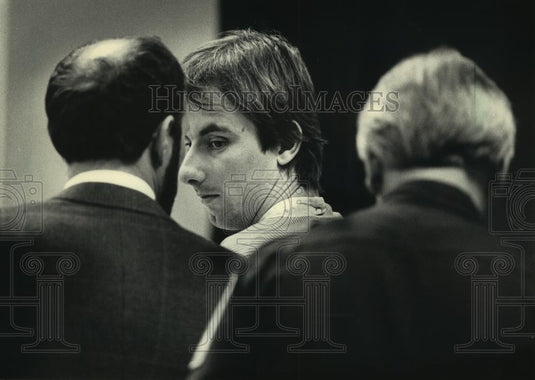 1987 Press Photo Murder suspect Keith Kalota in court in Milwaukee - mjb83563 - Historic Images
