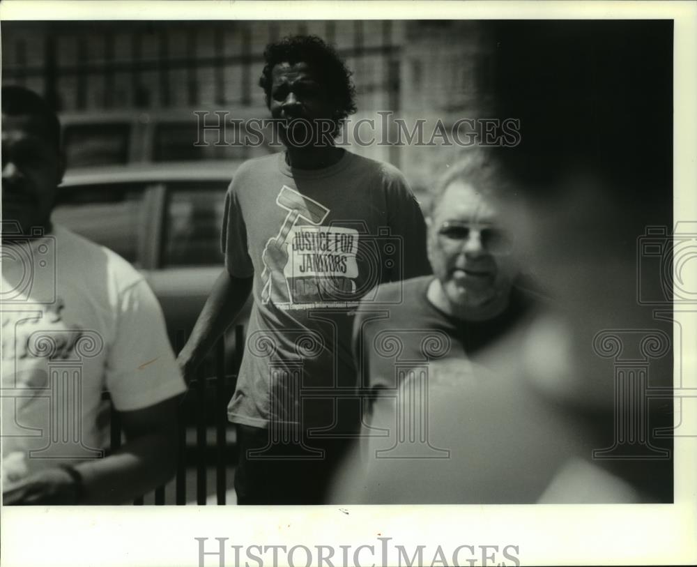 1994 Press Photo Jesse Warner with others at Justice for Janitors - mjb84009 - Historic Images