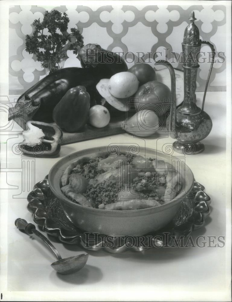 1970 Press Photo Casserole Eggplant Tomato - RSA23359 - Historic Images