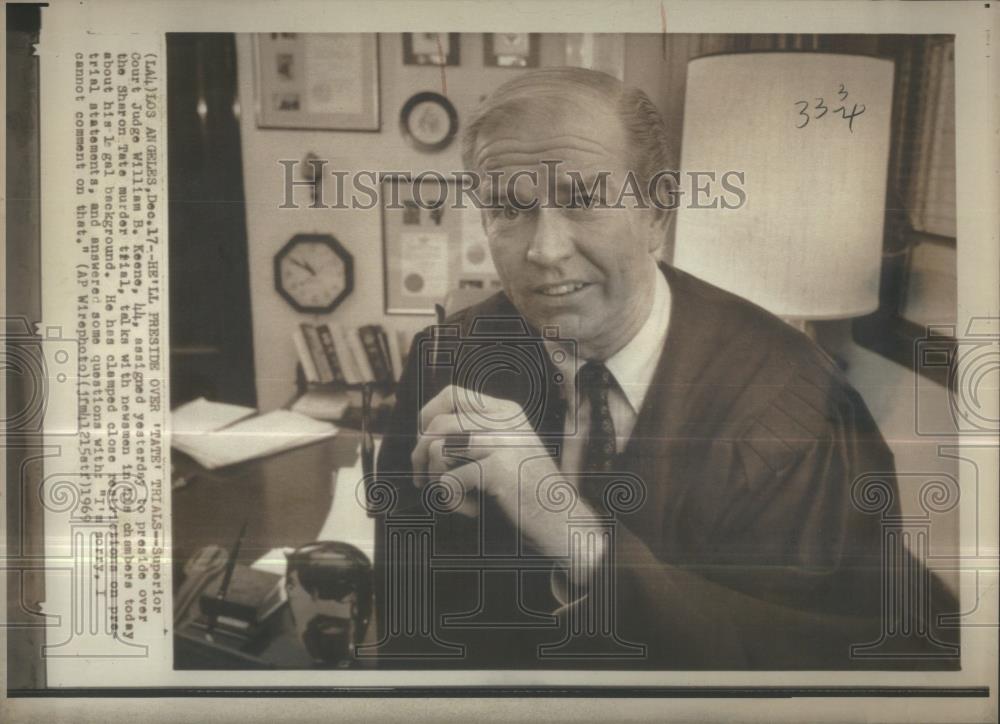 1969 Press Photo William B Keene Supreme Court Judge Sh - RSA37761 - Historic Images