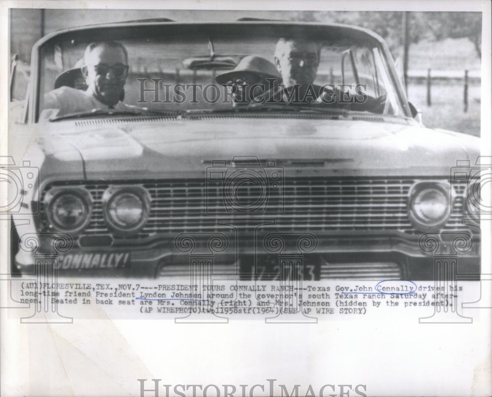 1964 Press Photo Lyndon Johnson Gov John Connally Texas - RSA52115 - Historic Images