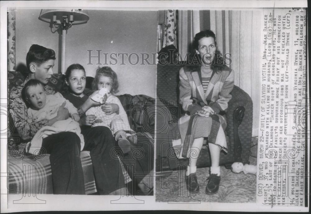 1949 Press Photo Lloyd Barker Boys Oklahoma - RSA52399 - Historic Images