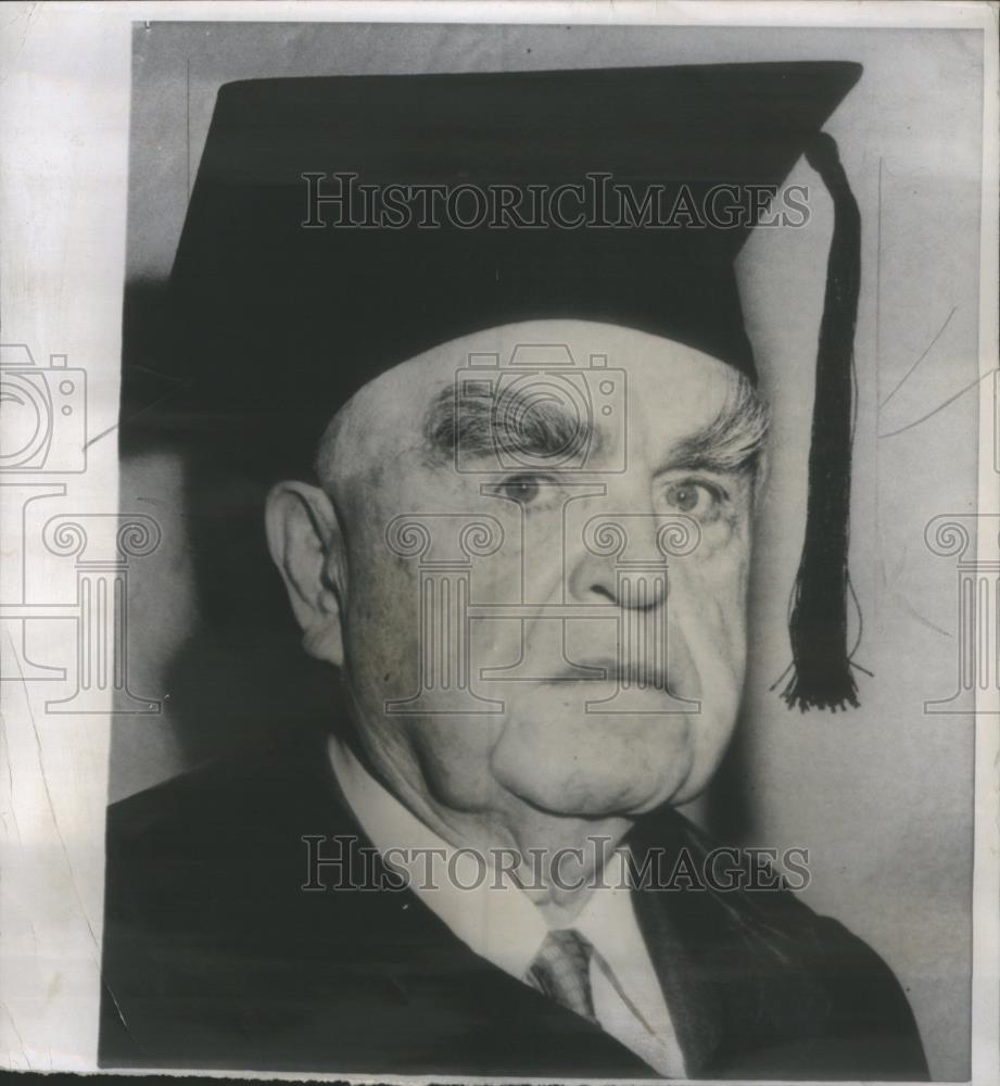 1957 Press Photo John Lewis United Mine Workers Cap Gown Receives Doctorate - Historic Images