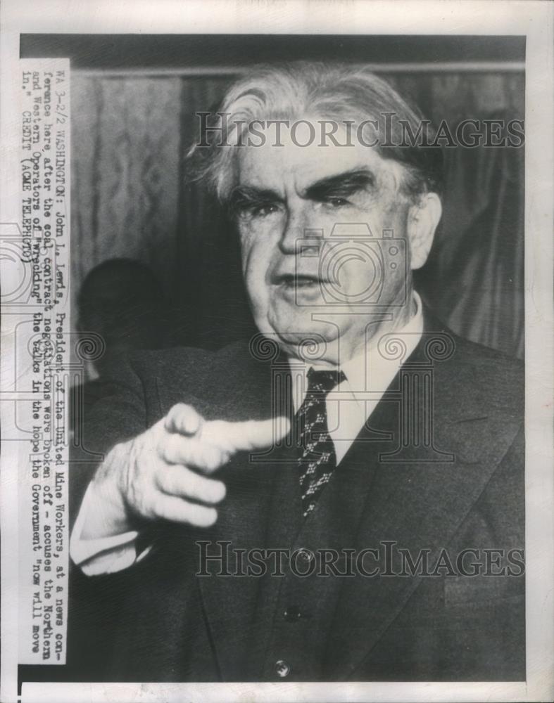 1961 Press Photo Mine Workers President John L. Lewis - RSA67543 - Historic Images