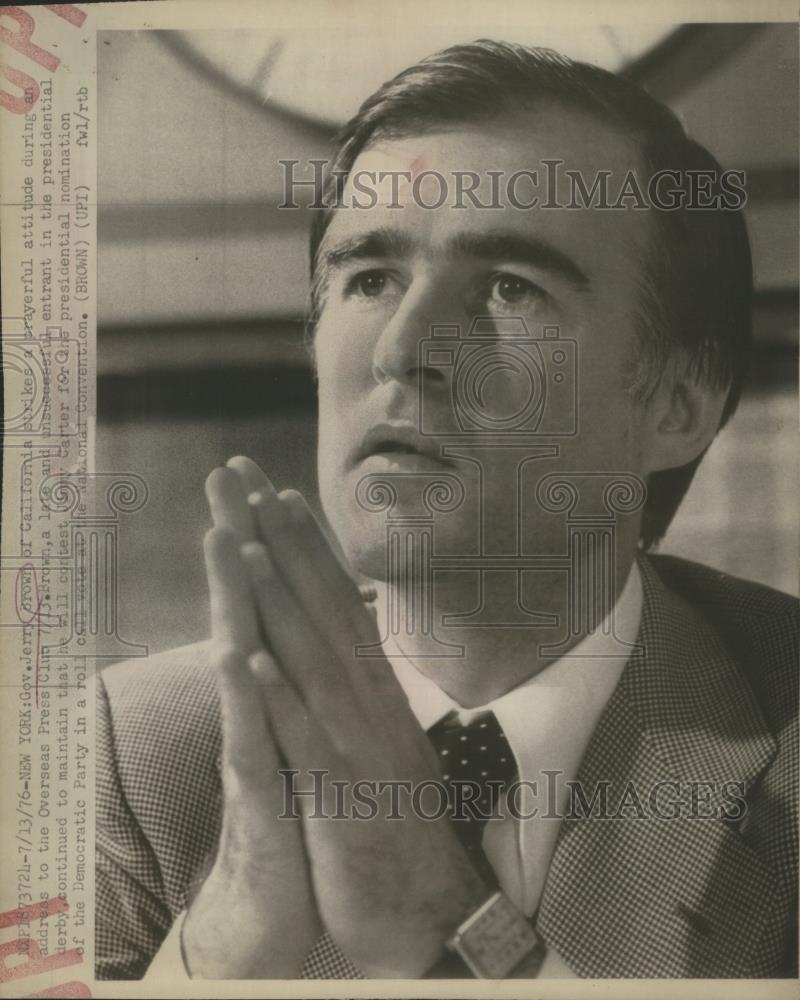 1976 Press Photo California Governor Edmund Brown Jr. - RSA70875 - Historic Images