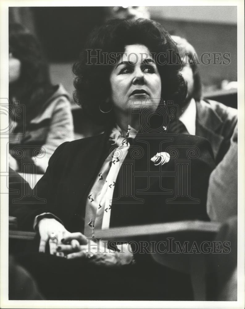 1980 Press Photo Mrs. Frances Saia at Shelby Count zoning meeting - abna12564 - Historic Images