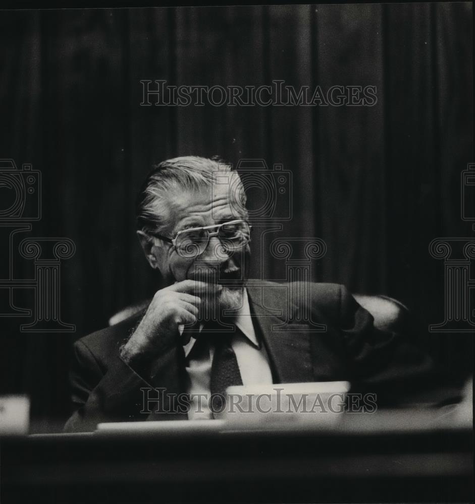1984 Press Photo H. A. "Doe" Rubin, mayor of Alabaster, Alabama - abna13207 - Historic Images