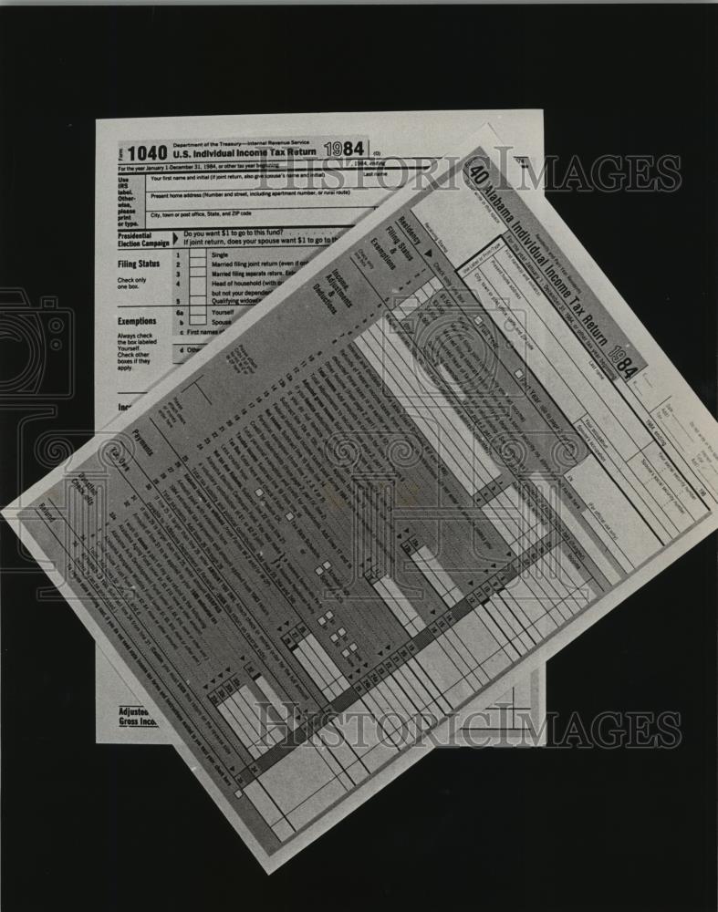 1985 Press Photo 1984 Alabama Individual Income Tax Return - abna13275 - Historic Images