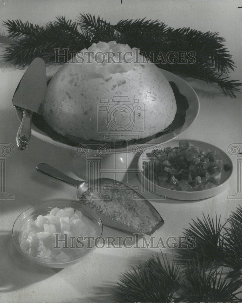 1985 Press Photo Pineapple Rice Mold Syrup Food - RRV63859 - Historic Images