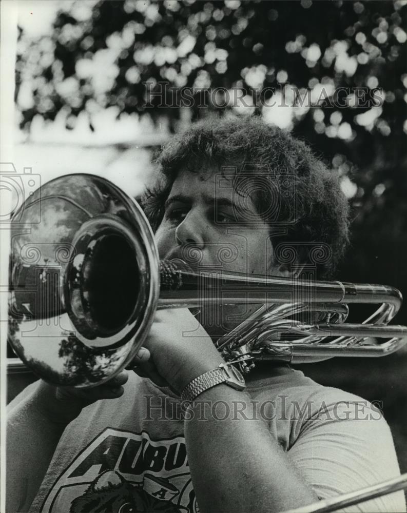 1979 Press Photo Trombone player, Daniel Weller, Homewood High School Band - Historic Images