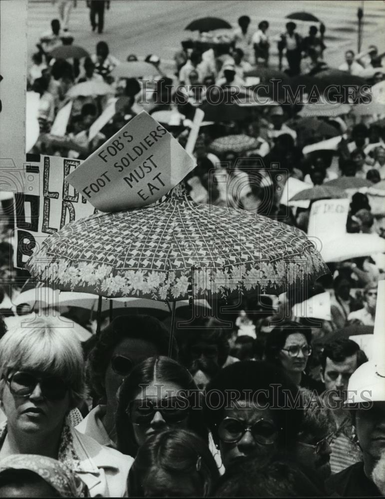 1979 Press Photo Education rally held in front of the Alabama State Captiol - Historic Images