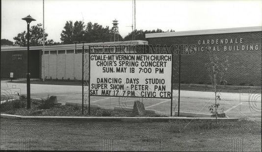 1980 Press Photo Event marquee at Gardendale City Hall, Alabama - abna14967 - Historic Images