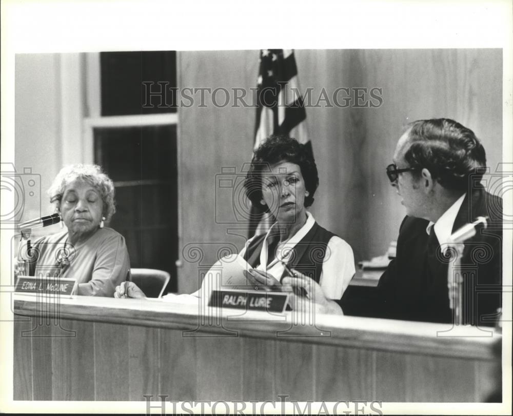 1979 Press Photo City Council Members, Edna McCune, Ralph Lurie, Homewood - Historic Images
