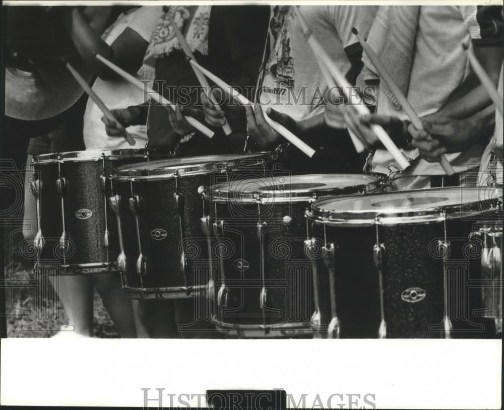 1979 Press Photo Homewood High Band Drummers lined up - abna15236 - Historic Images