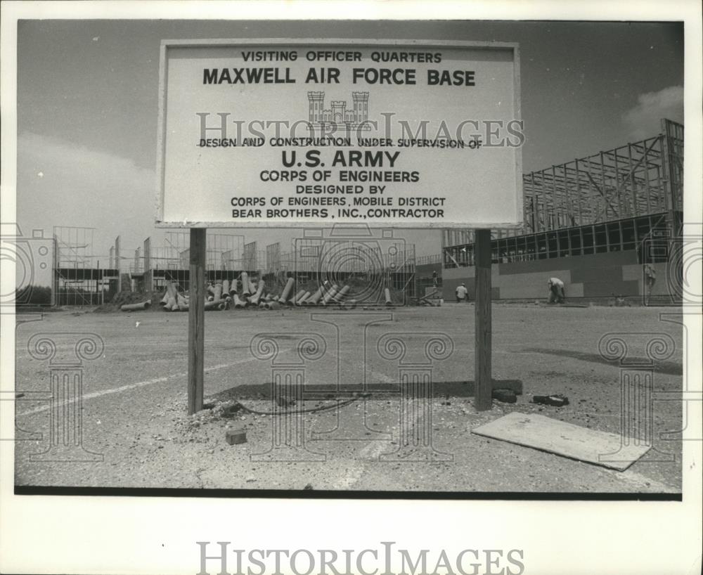 1981 Press Photo New visiting officer quarters, Maxwell Air Force Base, Alabama - Historic Images