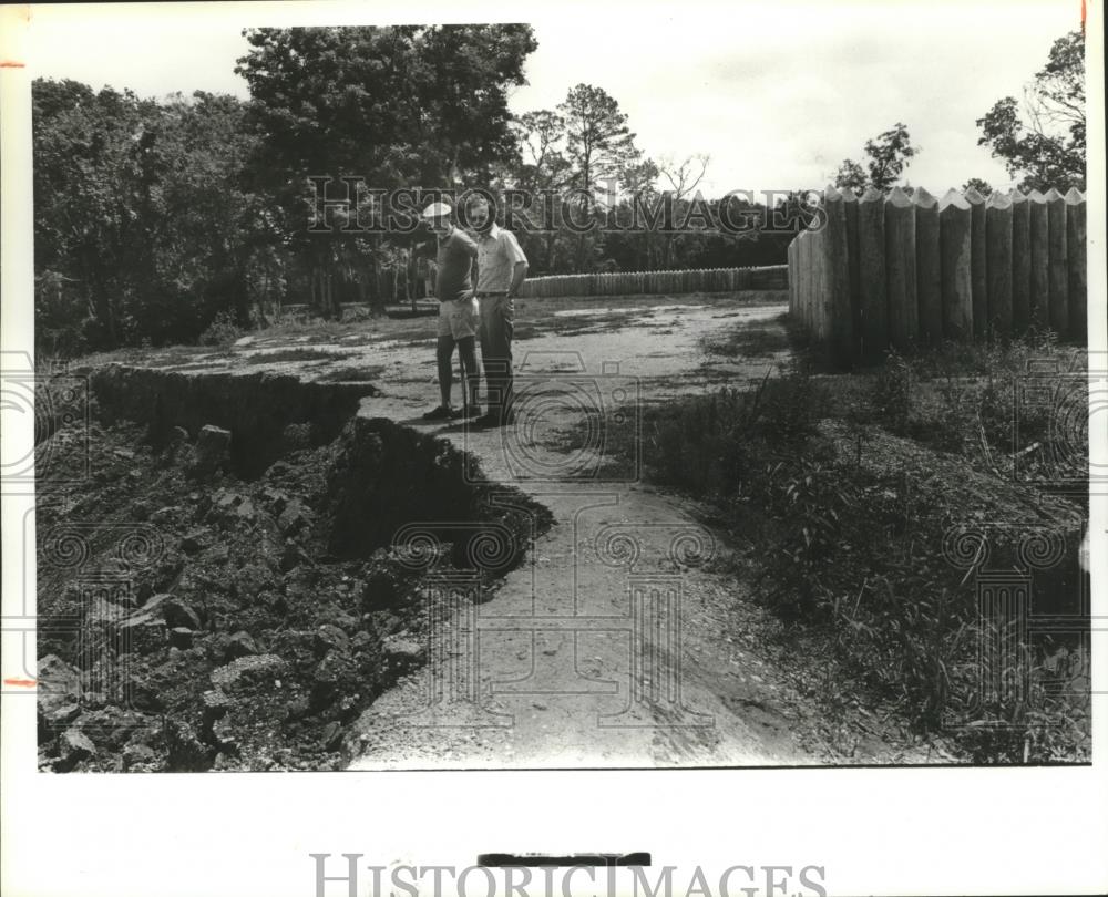 1979 Press Photo Fort Toulouse Restoration in Progress - abna15345 - Historic Images