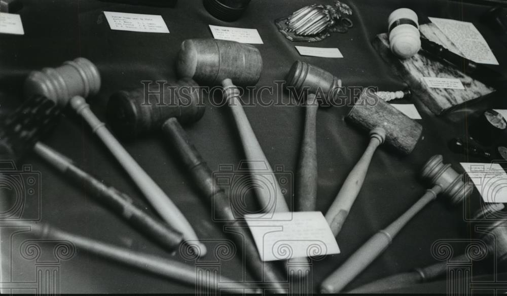 1978 Press Photo Gavels on display at Archives in Montgomery, Alabama - Historic Images