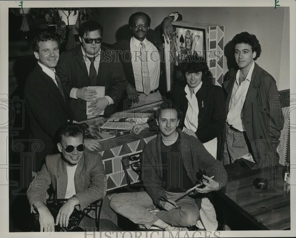 1986 Press Photo Southsider Newspaper - Jay Craig, J.R. Taylor, Other Staff - Historic Images