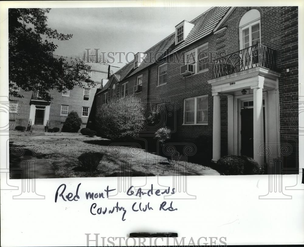 1981 Press Photo Redmont Gardens Apartments in Mountain Brook, Alabama - Historic Images