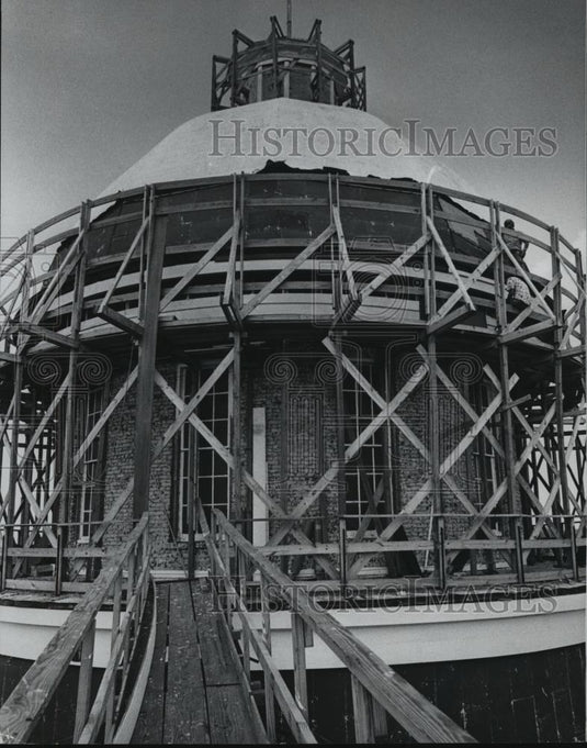 1978 Press Photo Montgomery, Alabama State Capitol Dome Under Renovation - Historic Images