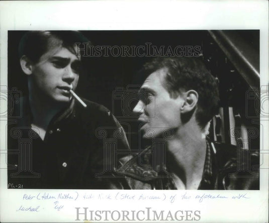 1986 Press Photo U.S. Actors Adam Nathan (left) & Steve Buscemi - mjb71180 - Historic Images