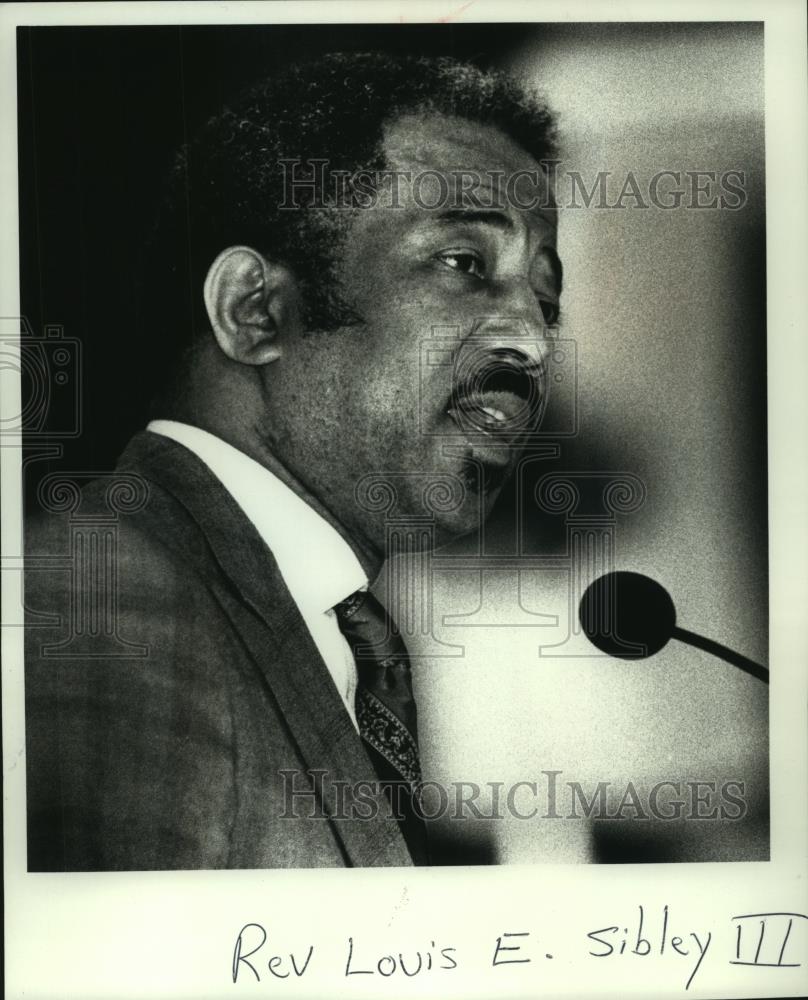 1990 Press Photo Reverend Louis Sibley, Pastor Mt Zion Missionary Baptist Church - Historic Images