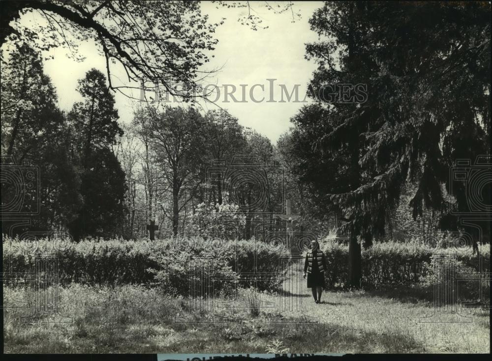 1981 Press Photo Cardinal Muench Woods, scenic backdrop for St Francis Seminary - Historic Images