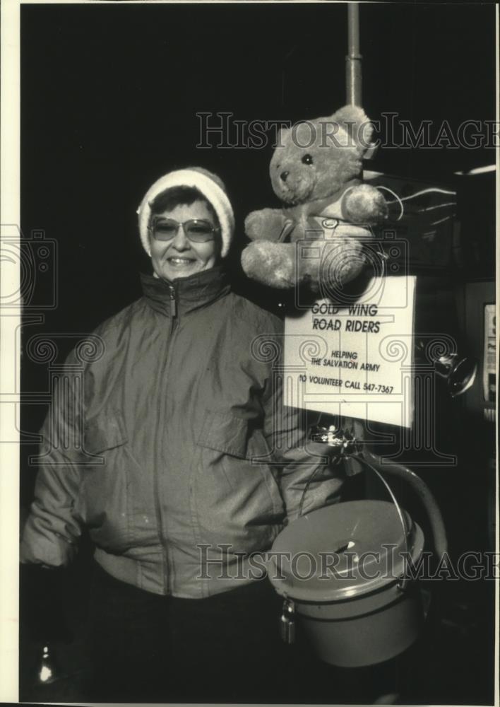 1991 Press Photo Kathy Marquardt, A Member off Gold Wing Road Riders - mjb88867 - Historic Images