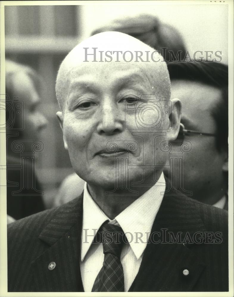 1982 Press Photo Japan&#39;s Foreign Minister Yoshio Sakurauchi, Washington, D.C. - Historic Images