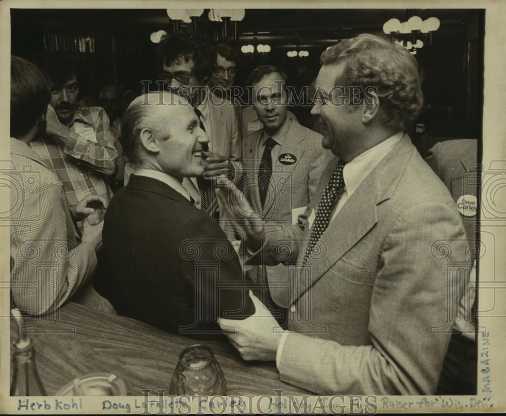 1978 Press Photo Men at gathering, Democrats, Wisconsin - mjb89710 - Historic Images