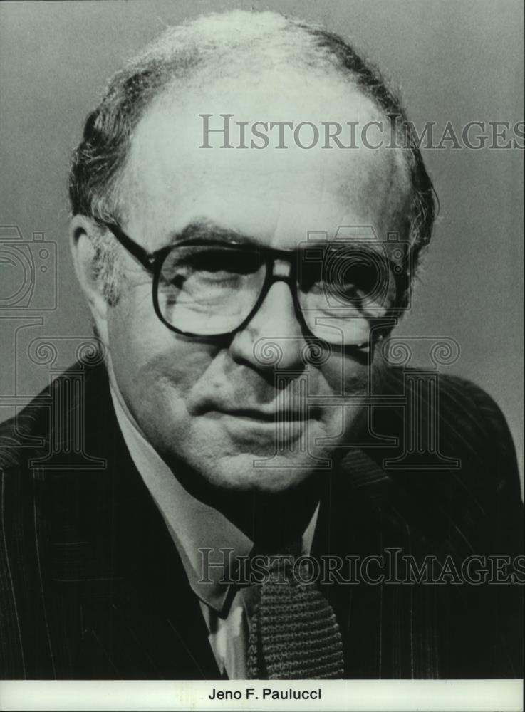 1984 Press Photo Jeno Paulucci, founder Jeno&#39;s Inc.and Paulucci, United States. - Historic Images