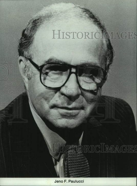 1984 Press Photo Jeno Paulucci, founder Jeno's Inc.and Paulucci, United States. - Historic Images