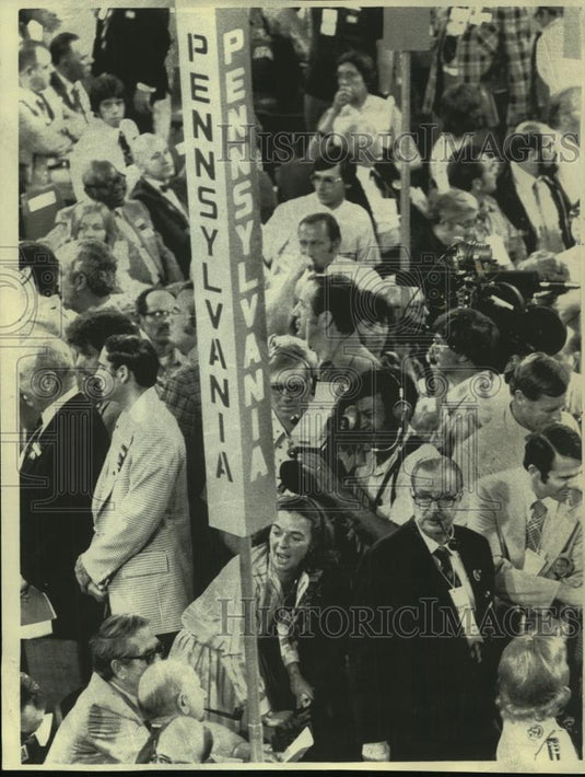 1976 Press Photo Senator Hugh Scott at the Republican National Convention - Historic Images