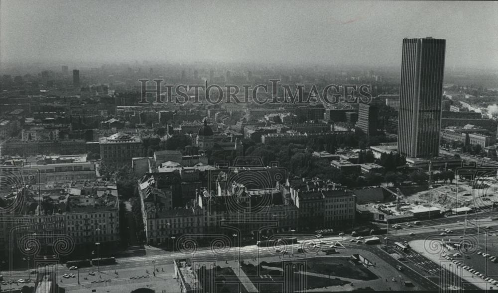 1978 Press Photo Aerial view of Warsaw, Poland - mjb91117 - Historic Images