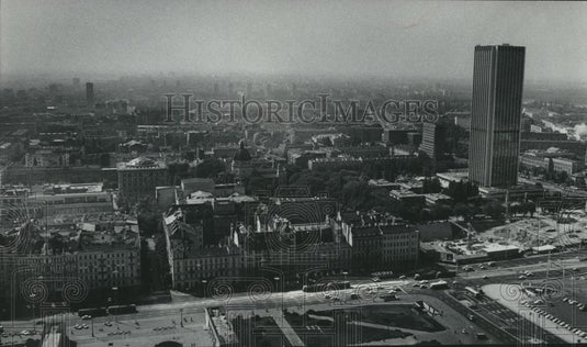 1978 Press Photo Aerial view of Warsaw, Poland - mjb91117 - Historic Images
