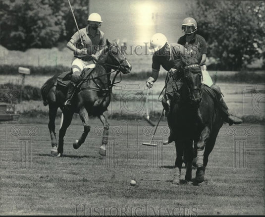 1984 Press Photo Polo Match Milwaukee, Wisconsin - mjb91161 - Historic Images