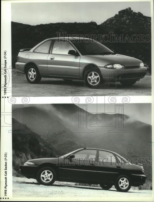 1993 Press Photo Plymouth Colt GL Sedan, lighter with more interior room. - Historic Images
