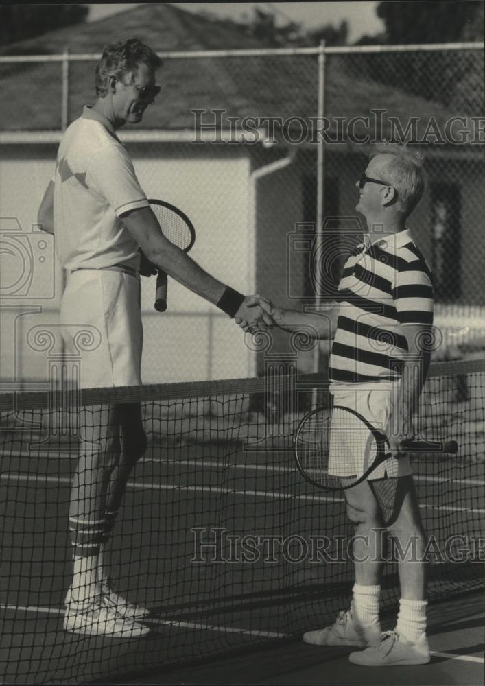 1985 Press Photo Steve Roenneburg, member of West Allis Recreation Tennis Team - Historic Images