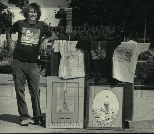 1985 Press Photo Ray Stav, Milwaukee artist - mjb92197 - Historic Images