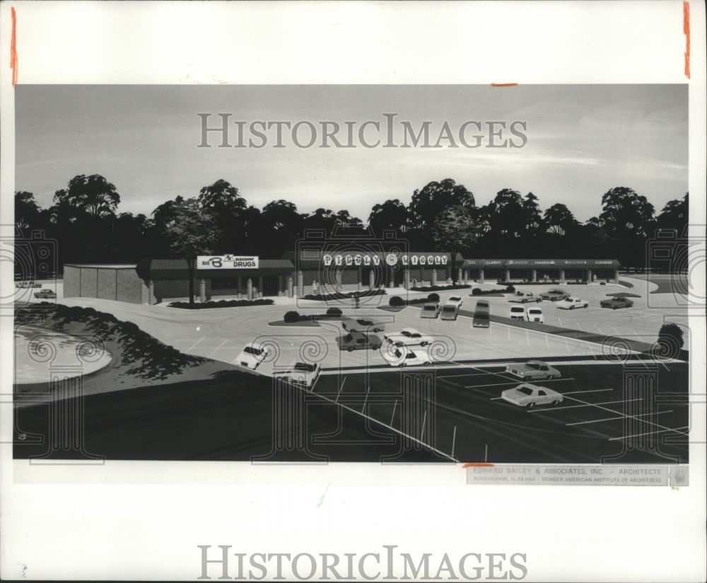1980 Press Photo Architect&#39;s sketch of Valleydale Village - abna19134 - Historic Images