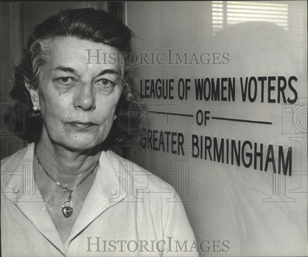 1979 Press Photo Liz Vautier, president, League of Women Voters, Birmingham, AL - Historic Images