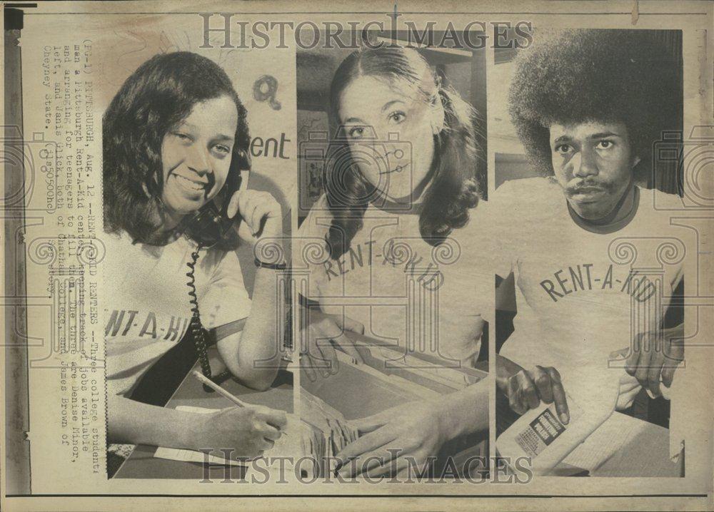 1971 Press Photo Student College Rent Kid Teenager Job - RRV59969 - Historic Images