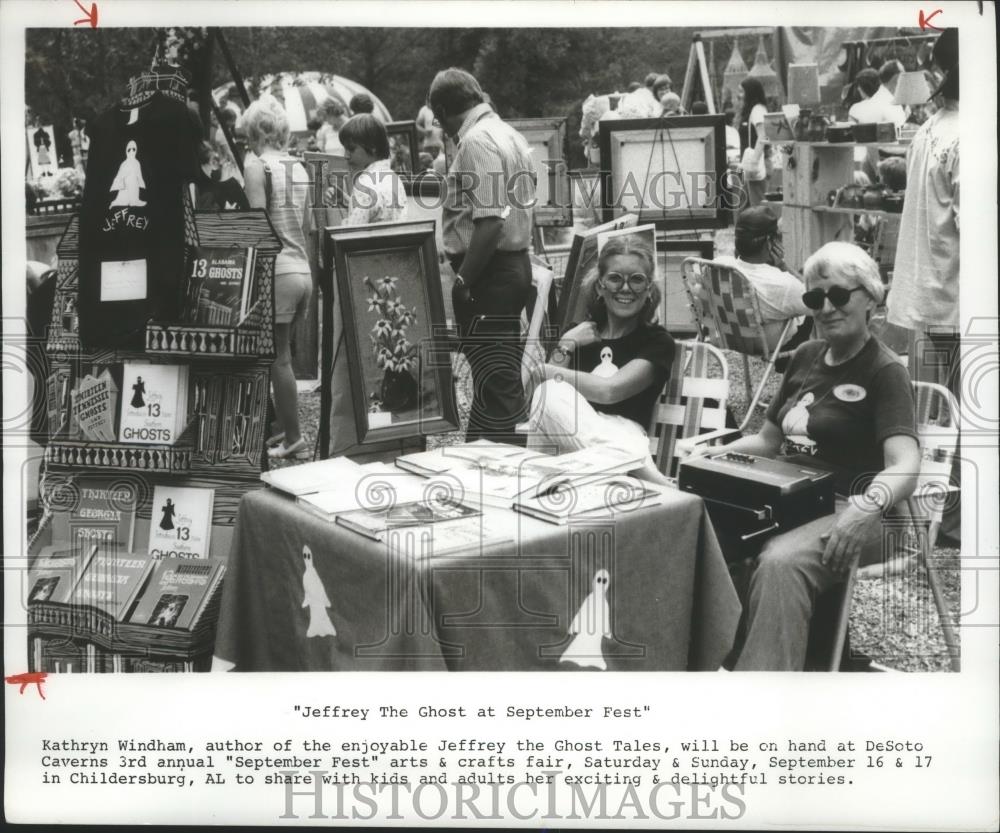 1978 Press Photo Author Kathryn Windham at festival in Childersburg, Alabama - Historic Images