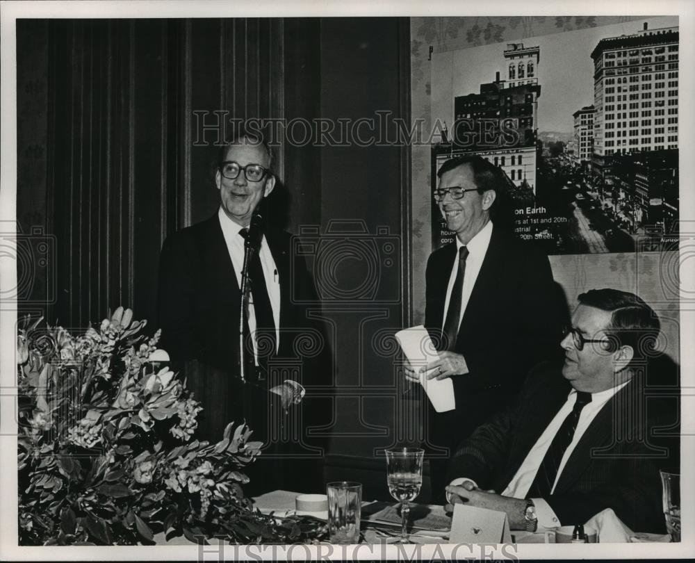 Press Photo New and former presidents of Chamber of Commerce dinner, Birmingham - Historic Images